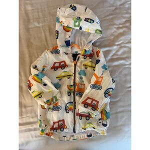 Next white car truck rainbow Hooded Jacket size 12-18m